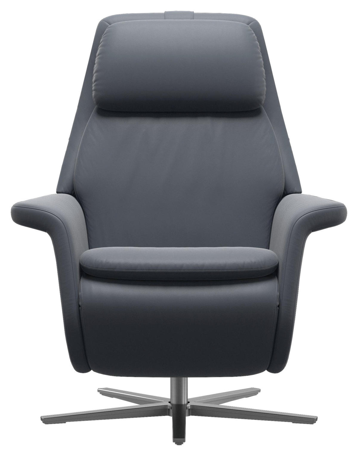 RELAXSESSEL in Leder Blau  - Blau/Alufarben, Natur, Leder (84/116/89cm) - Stressless