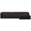 ECKSOFA in Webstoff Braun  332/163 cm  - Schwarz/Braun, Design, Kunststoff/Textil (332/163cm) - Stylife