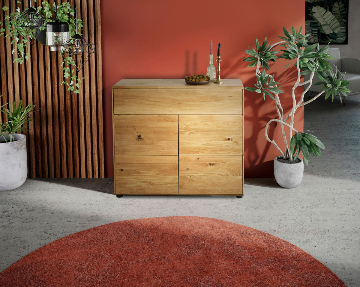 KOMMODE , 100/89/40 cm, 1 Schublade(n)  - Wildeiche, Design, Holz (100/89/40cm) - Livetastic