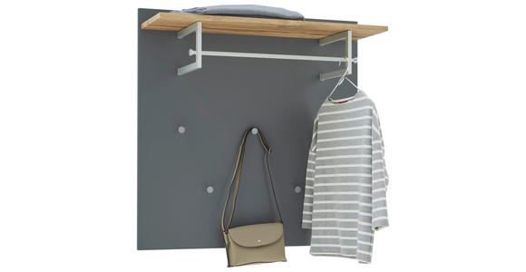 GARDEROBE 260/192/36 cm  - Eichefarben/Grau, Design, Holz/Holzwerkstoff (260/192/36cm) - Dieter Knoll