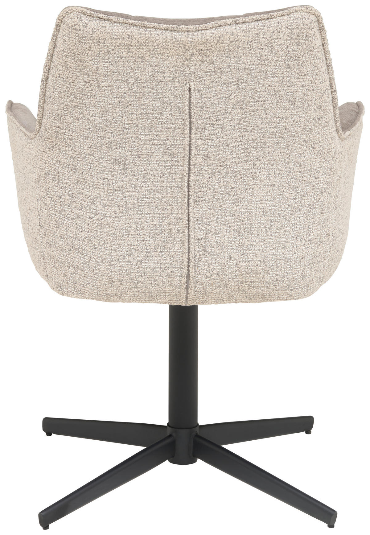 ARMLEHNSTUHL  in Eisen Webstoff, Leinenoptik  - Anthrazit/Schwarz, KONVENTIONELL, Textil/Metall (62/85/62cm) - MID.YOU