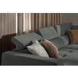 ECKSOFA in Struktur Grau  284/205 cm  - Schwarz/Grau, Design, Kunststoff/Textil (284/205cm) - Xora