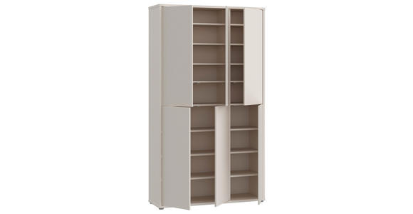 SCHUHSCHRANK  in 109,2/191,9/34,9 cm  - Sandfarben/Grau, Basics, Holzwerkstoff/Kunststoff (109,2/191,9/34,9cm) - Xora