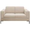 2-SITZER-SOFA Webstoff Beige  - Beige/Silberfarben, Design, Textil/Metall (155/82/90cm) - LOOKS by W.Joop