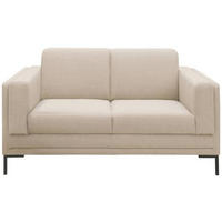 2-SITZER-SOFA Webstoff Beige  - Beige/Silberfarben, Design, Textil/Metall (155/82/90cm) - LOOKS by W.Joop