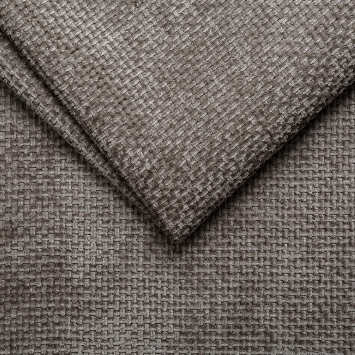 ECKSOFA in Struktur Greige  - Greige/Silberfarben, Konventionell, Textil/Metall (268/207cm) - MID.YOU