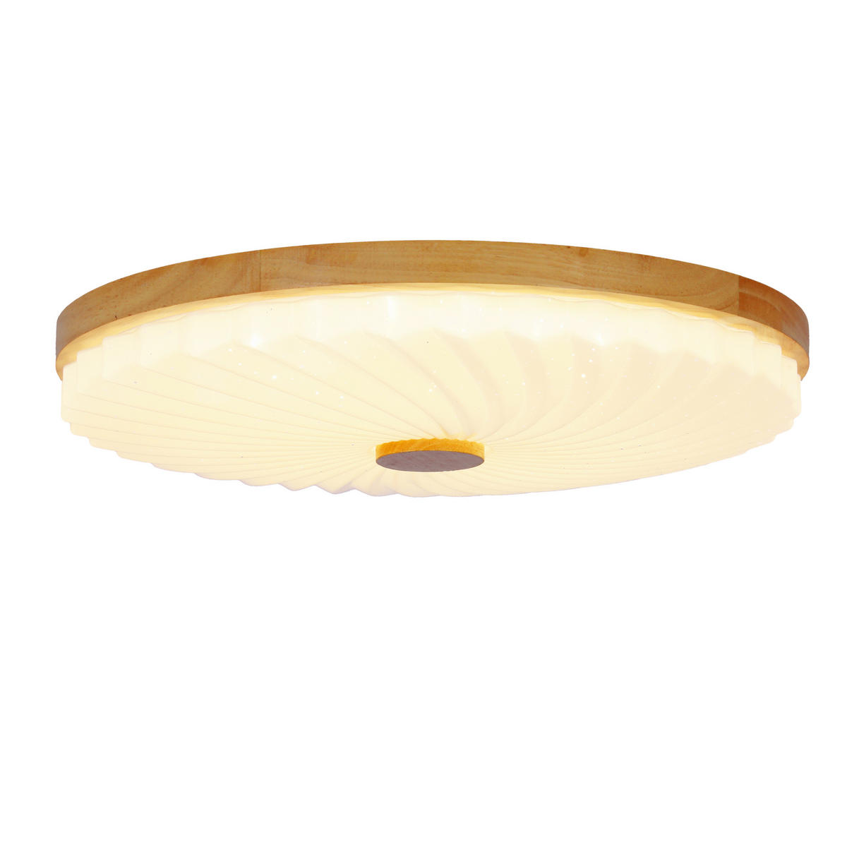 LED-DECKENLEUCHTE 38/38/6.5 cm   - Eichefarben/Weiß, Natur, Kunststoff/Metall (38/38/6.5cm)