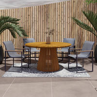 SET STOLICA ZA BAŠTU - siva/prirodna boja, Moderno, metal/tekstil (56/86/53cm) - Bessagi Garden