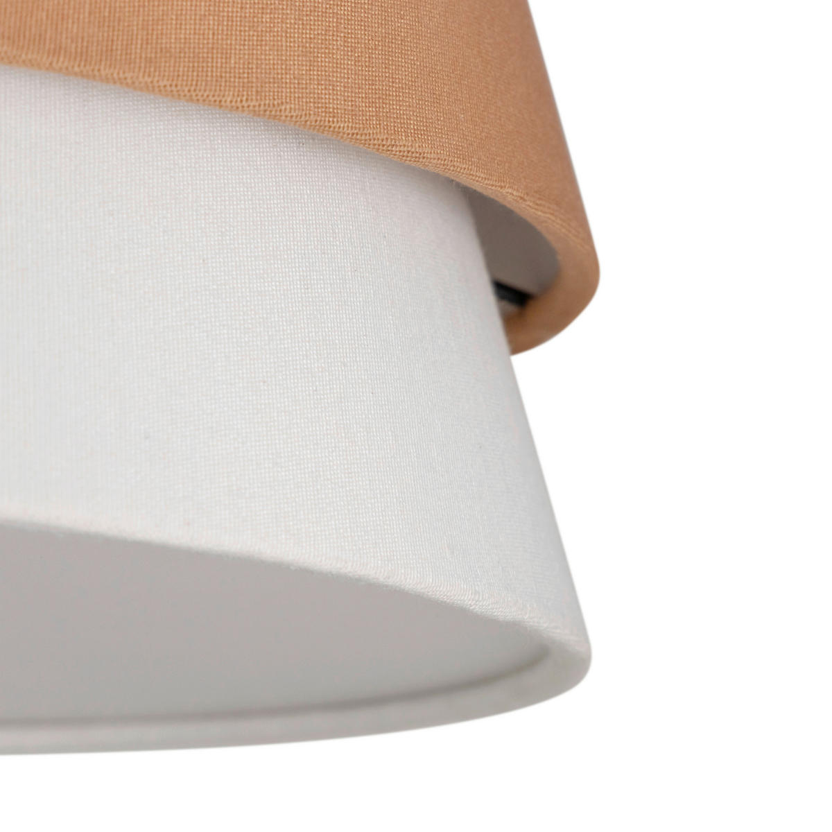 DECKENLEUCHTE 37/14 cm  - Weiß/Mokka, Trend, Kunststoff/Textil (37/14cm) - Collett's Monde