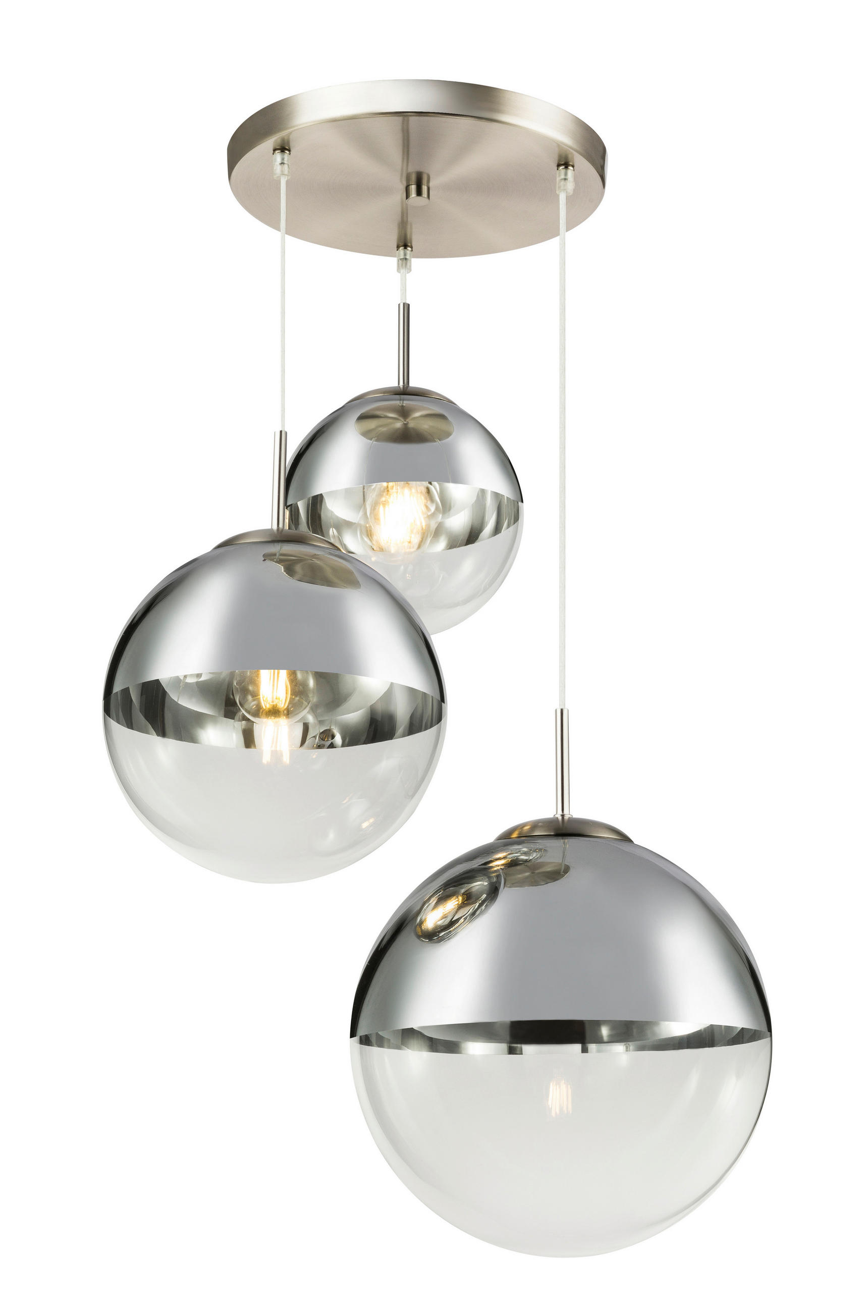 HÄNGELEUCHTE 51/120 cm   - Klar/Chromfarben, Design, Glas/Metall (51/120cm) - Modern Living