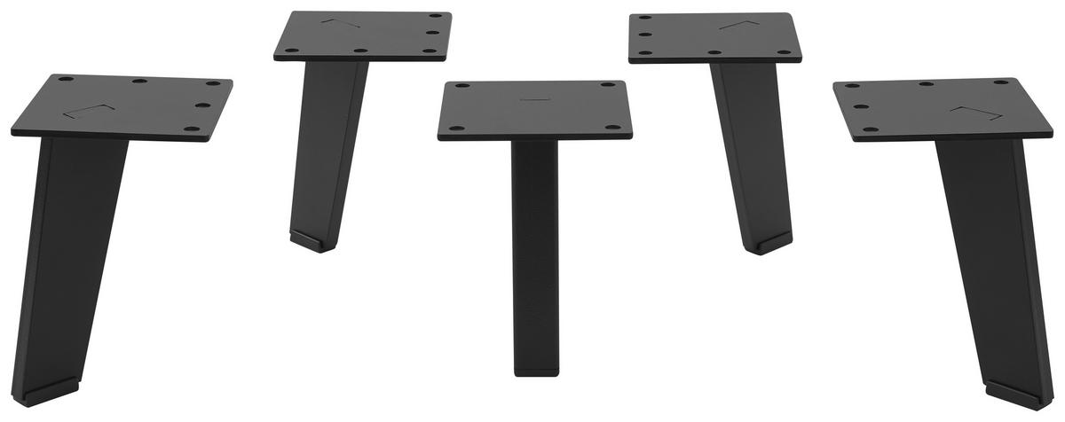 FUßSET  12 cm  - Schwarz, Design, Metall (12cm) - Voleo