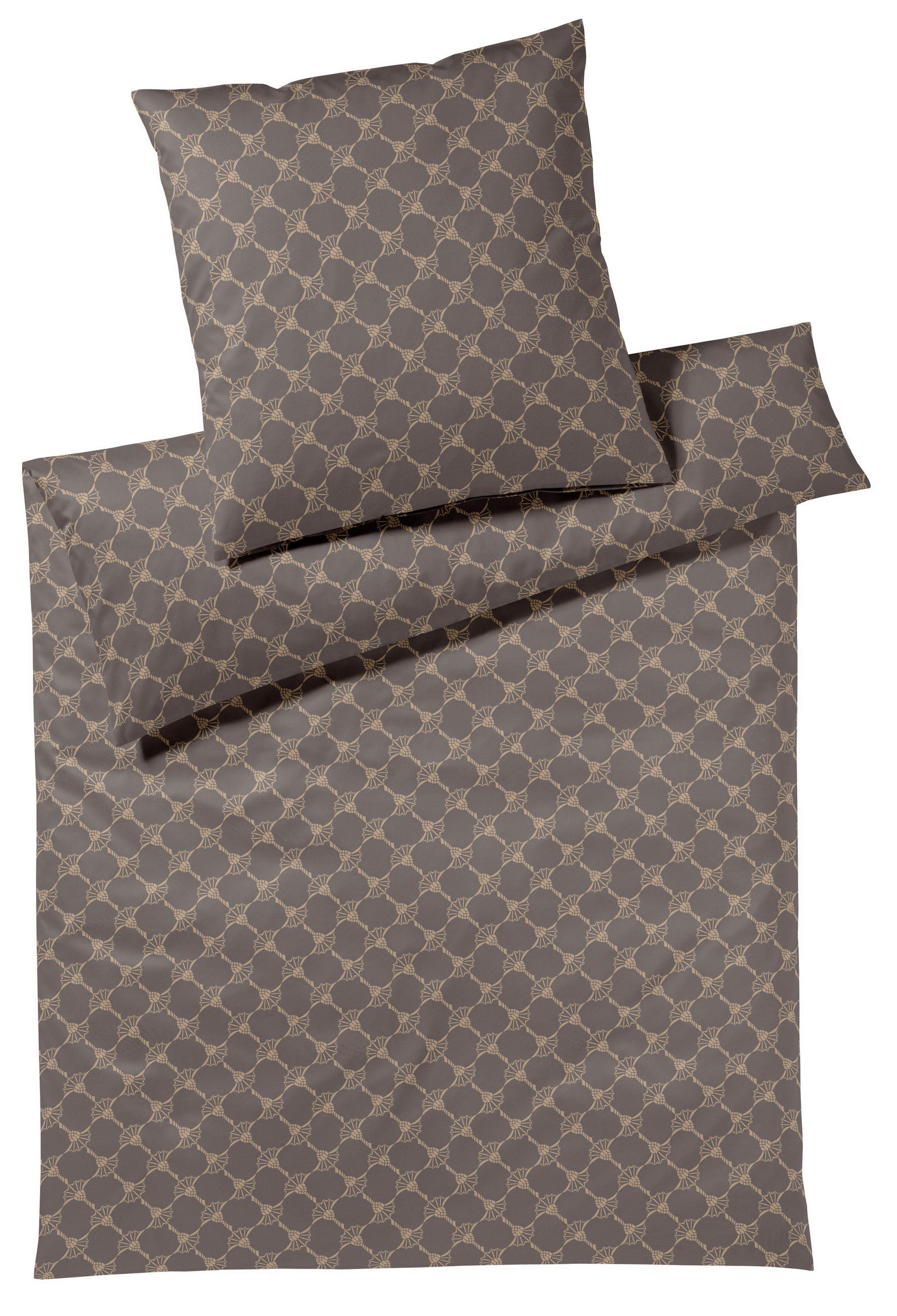 WENDEBETTWÄSCHE Soft Cornflower Flanell 155/220 cm  - Braun, Design, Textil (155/220cm) - Joop!