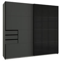 SCHWEBETÜRENSCHRANK 225/210/64 cm 2-türig  - Graphitfarben/Schwarz, KONVENTIONELL, Holzwerkstoff/Metall (225/210/64cm) - MID.YOU