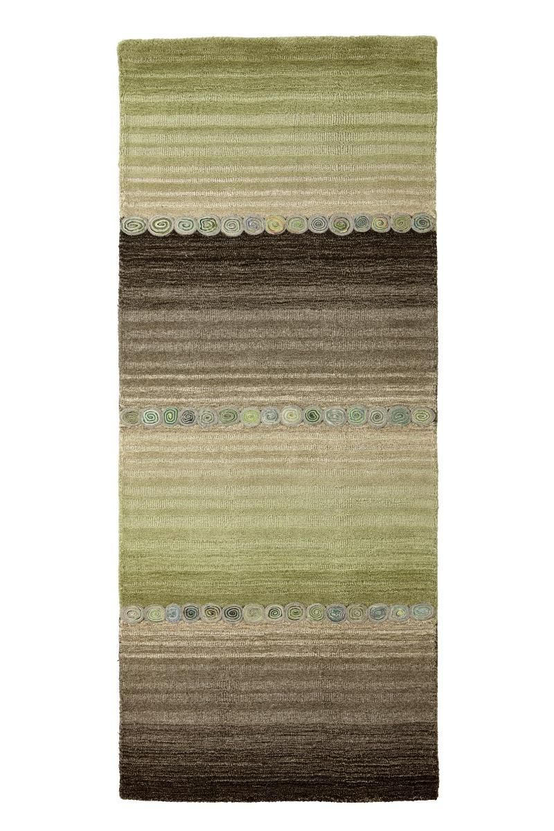 ORIENTALISK MATTA 80/200 cm Twilight in Green  - grön/grå, Klassisk, textil (80/200cm) - Cazaris