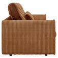 SCHLAFSOFA in Cord, Feincord Rostfarben, Hellbraun  - Hellbraun/Rostfarben, KONVENTIONELL, Kunststoff/Textil (240/83/116cm) - Carryhome