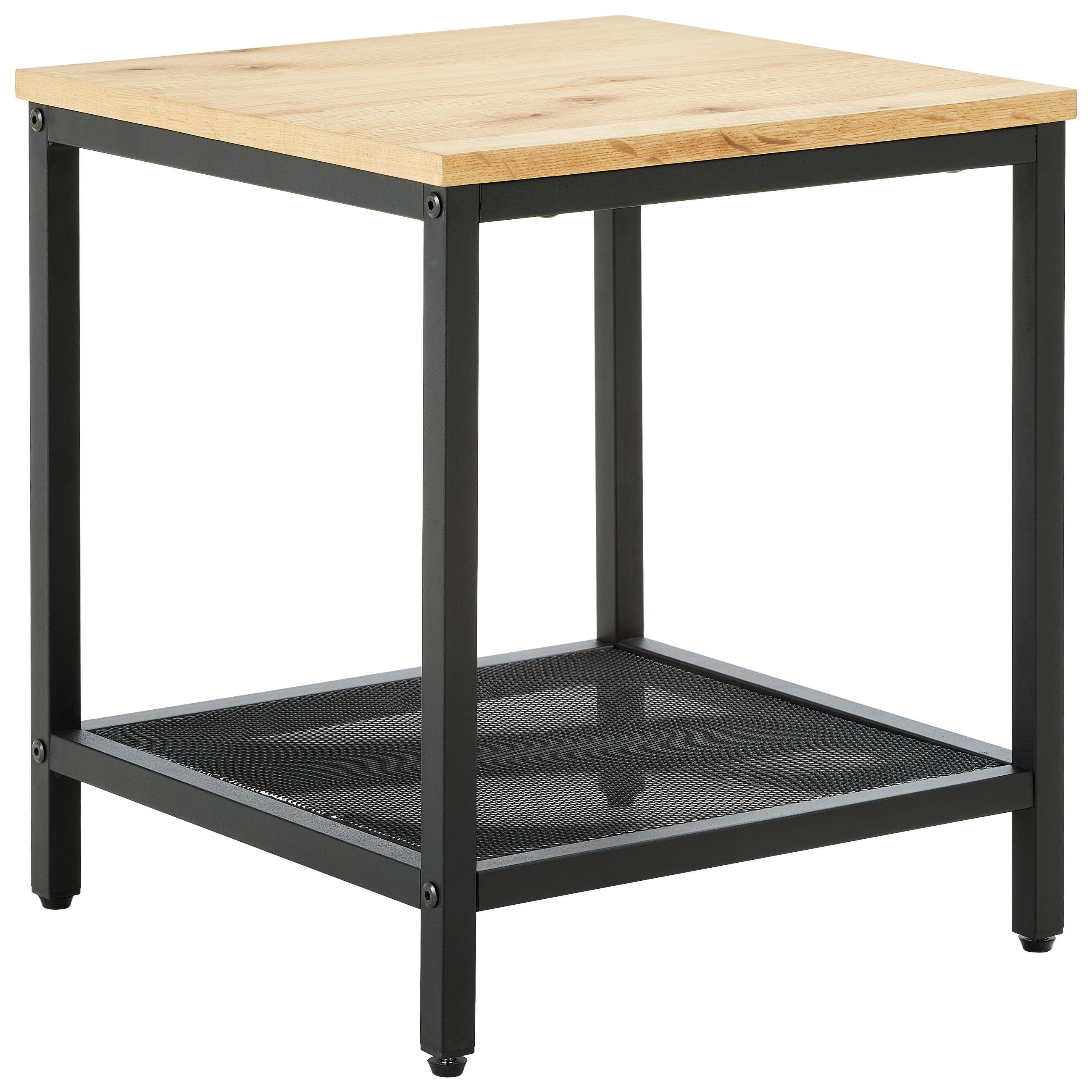 BEISTELLTISCH in Holz, Metall, Holzwerkstoff 40/40/45 cm  - Eichefarben/Schwarz, LIFESTYLE, Holz/Holzwerkstoff (40/40/45cm) - Xora