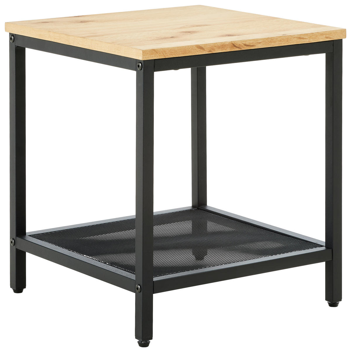 BEISTELLTISCH Holz, Metall, Holzwerkstoff 40/40/45 cm  - Eichefarben/Schwarz, Lifestyle, Holz/Holzwerkstoff (40/40/45cm) - Xora