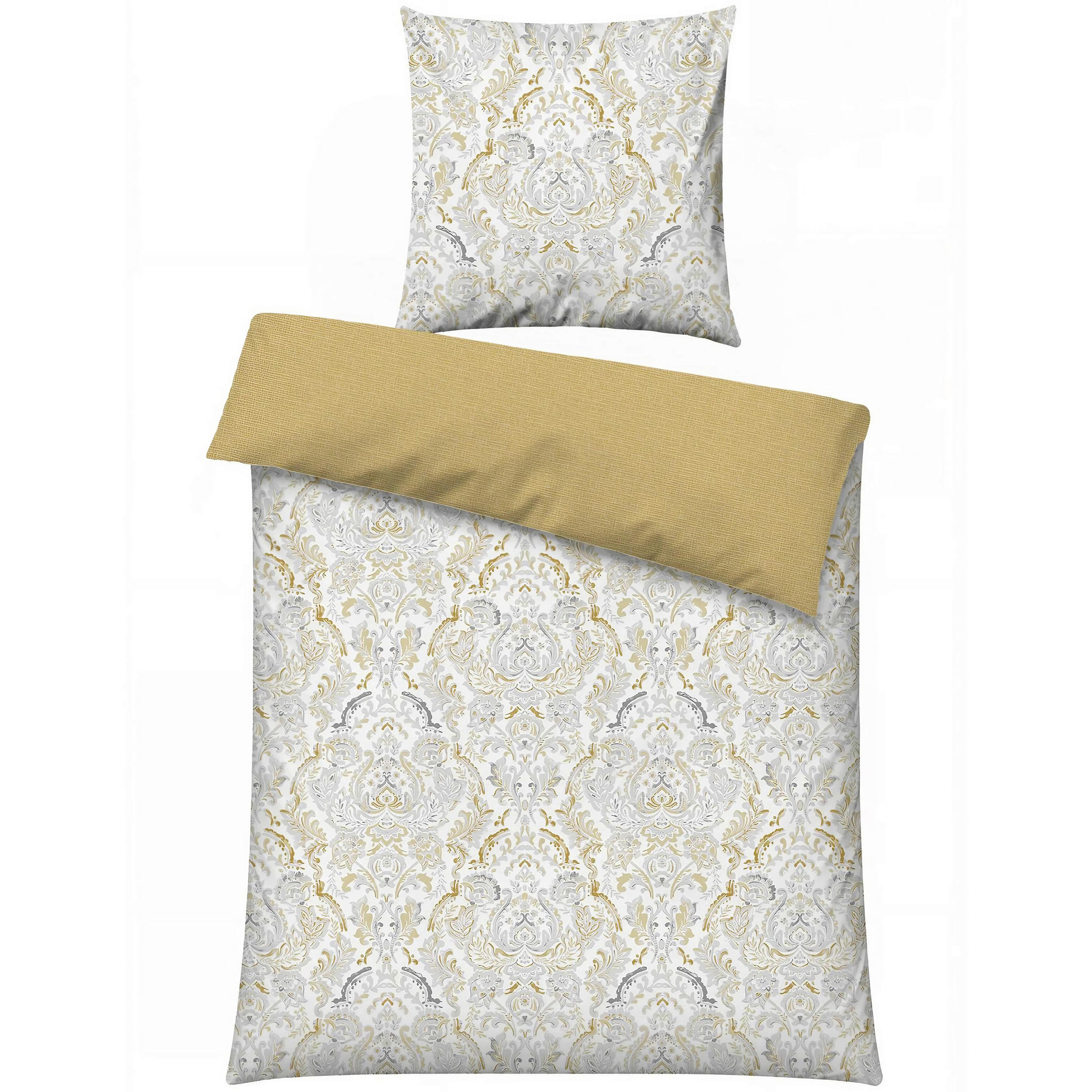 BETTWÄSCHE 155/220 cm  - Senfgelb/Multicolor, Basics, Textil (155/220cm)