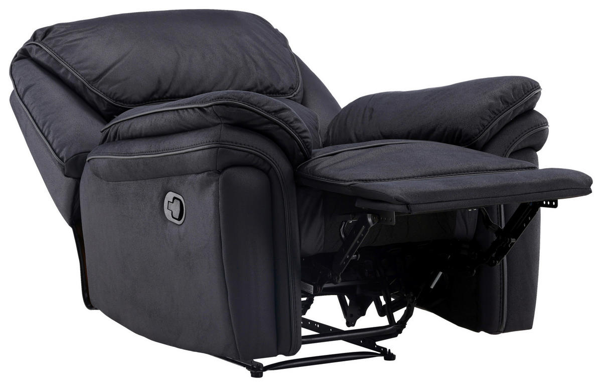 FERNSEHSESSEL  mit Schwarz  - Schwarz, Design, Kunststoff/Textil (104/103/99cm) - Livetastic