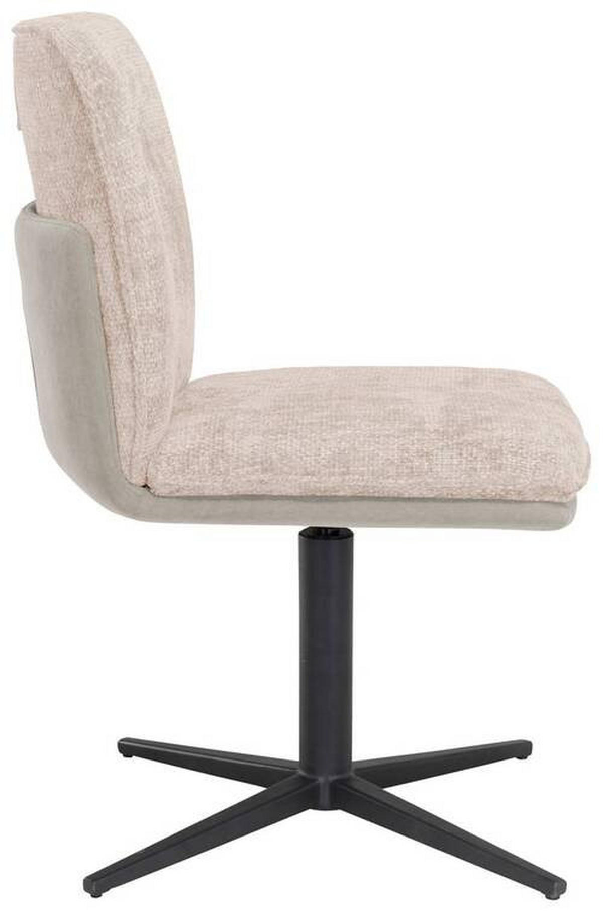 STOL järn sammet, vävt tyg  - beige/svart, Design, metall/textil (47/85/61cm) - Novel