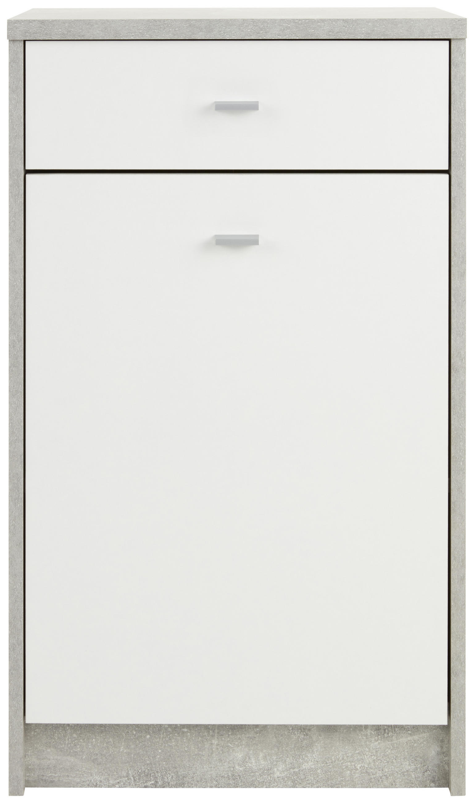 KOMODA   50/85,4/34,6 cm   siva, bijela  - bijela/siva, Moderno, drvni materijal/plastika (50/85,4/34,6cm) - Modern Living