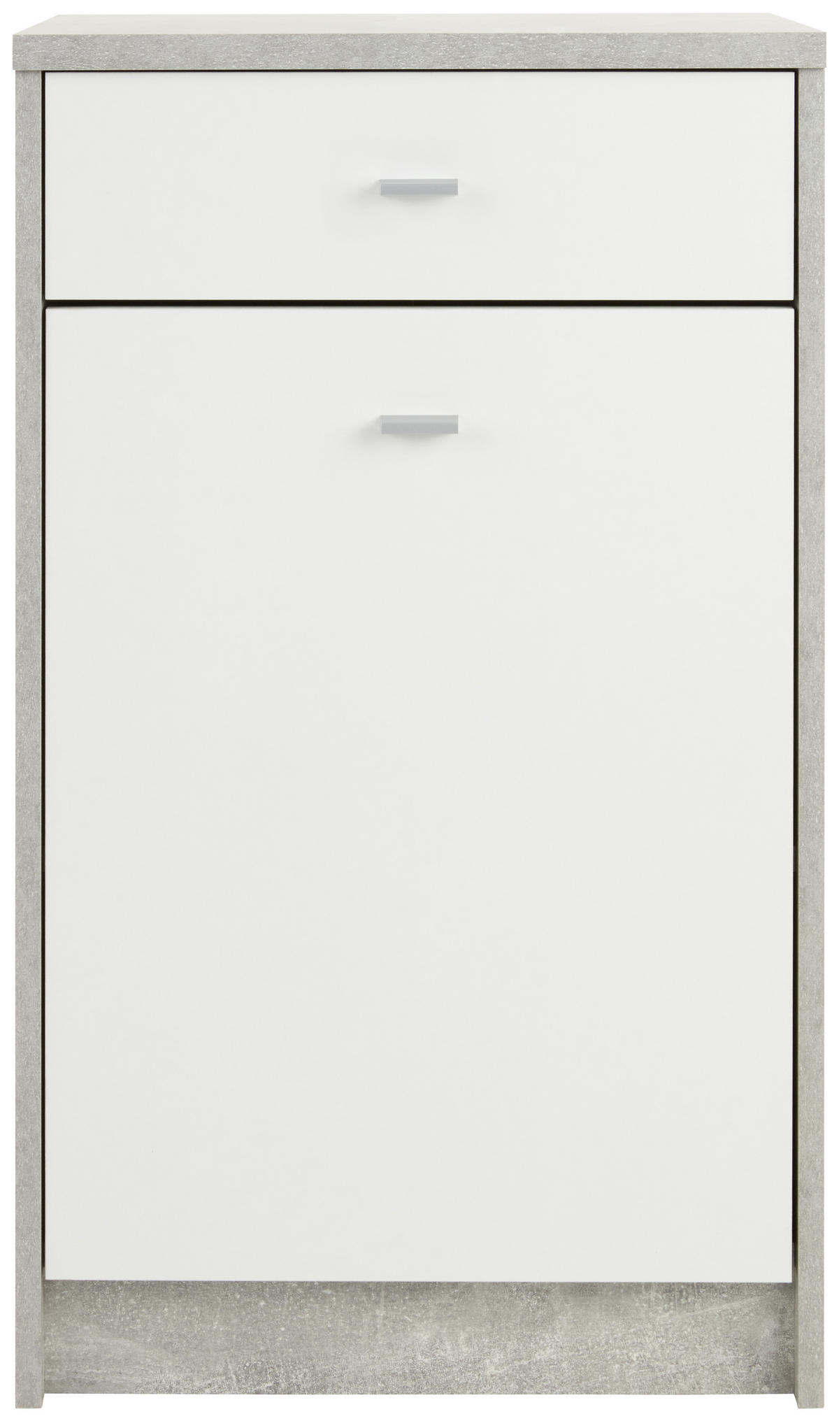 KOMODA   50/85,4/34,6 cm   siva, bijela  - bijela/siva, Moderno, drvni materijal/plastika (50/85,4/34,6cm) - Modern Living