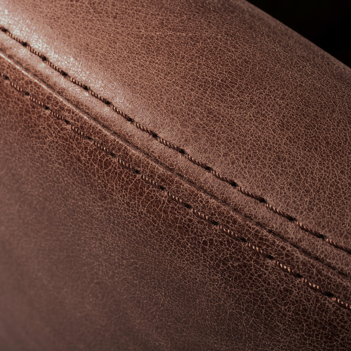 SESSEL in Echtleder Braun  - Schwarz/Braun, Design, Leder/Metall (67/87/74cm) - Livetastic