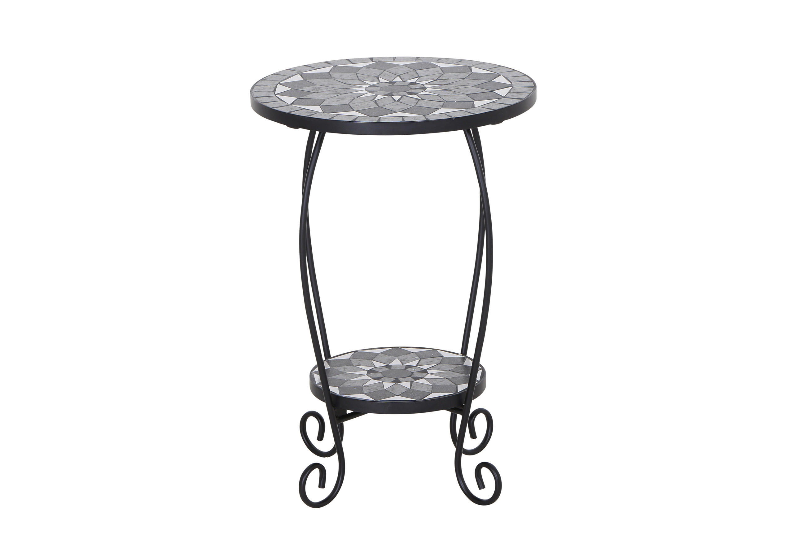 BLUMENSTÄNDER in Metall, Keramik 41/41/59 cm  - Schwarz, KONVENTIONELL, Keramik/Metall (41/41/59cm) - Siena Garden