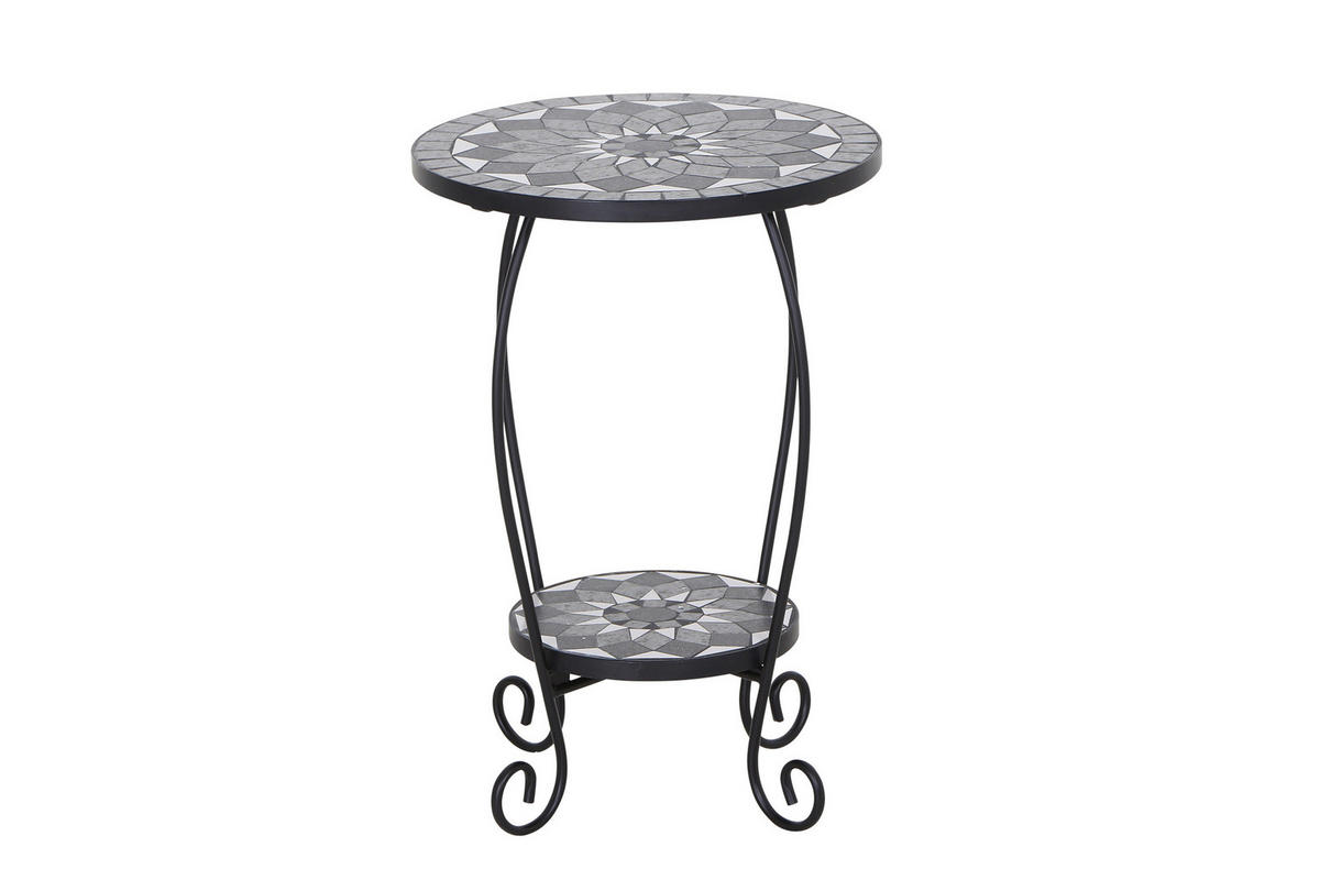 BLUMENSTÄNDER Metall, Keramik  - Schwarz, KONVENTIONELL, Keramik/Metall (41/41/59cm) - Siena Garden