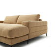 ECKSOFA in Flachgewebe Gelb  177/253 cm  - Gelb/Schwarz, Design, Textil/Metall (177/253cm) - Dieter Knoll