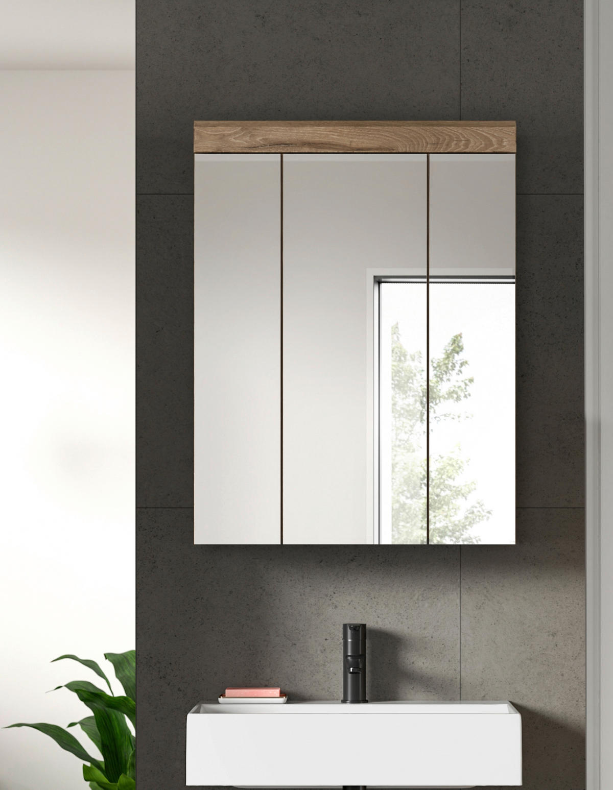 SPIEGELSCHRANK 60/79/18 cm  - MODERN, Glas/Holzwerkstoff (60/79/18cm) - MID.YOU