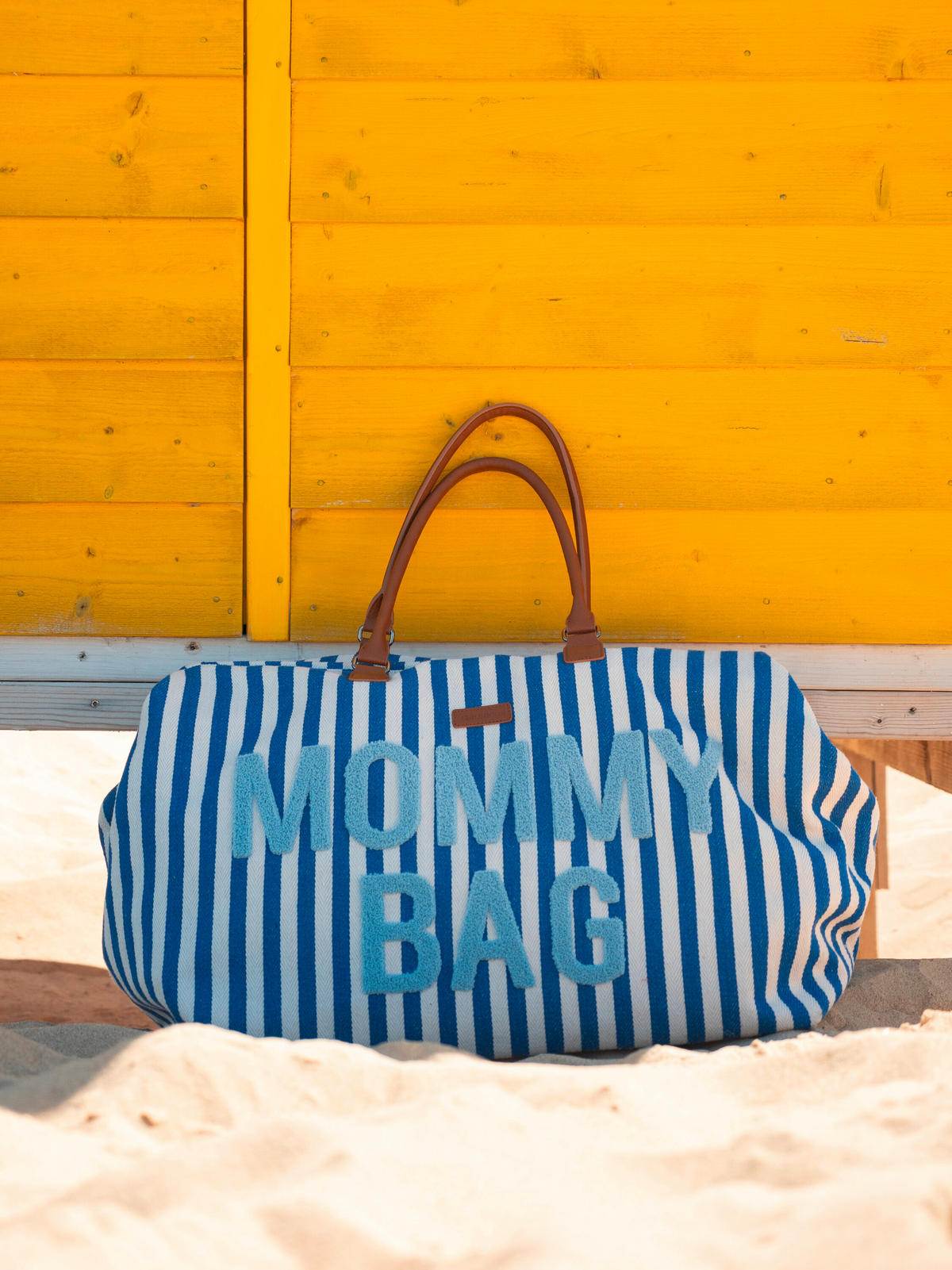 WICKELTASCHE Mommy Bag Blaue Streifen  - Weiß/Grau, KONVENTIONELL, Kunststoff/Textil (55/30/40cm) - Childhome