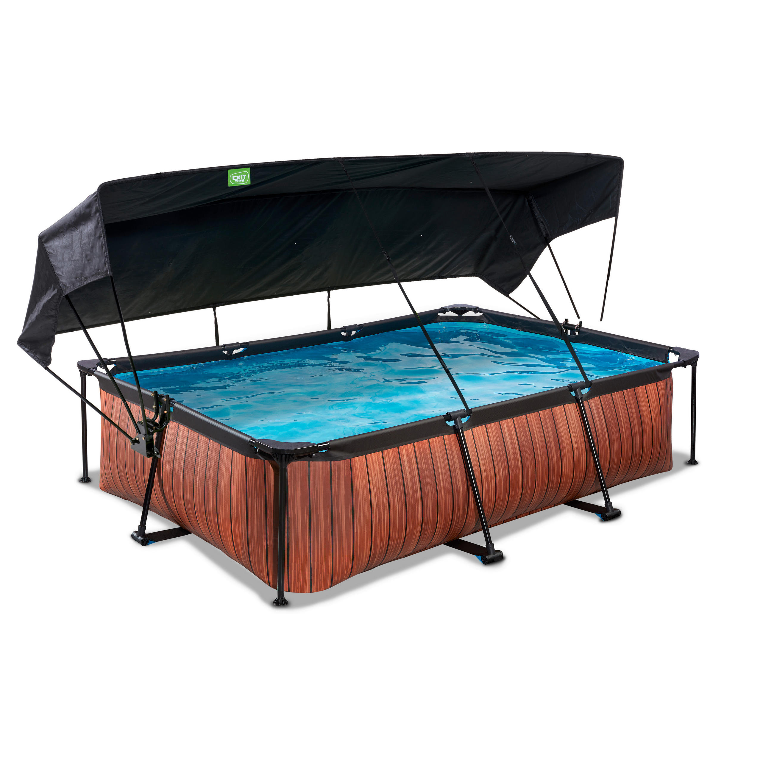 POOL-SET 343/251/65 cm  - Braun, KONVENTIONELL, Kunststoff (343/251/65cm) - EXIT Toys