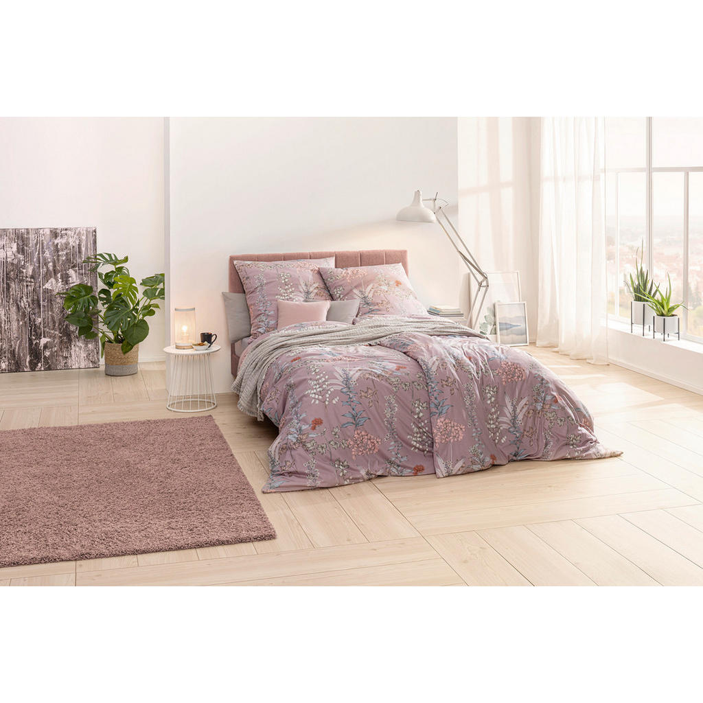Thumbnail - Estella Bettwäsche Atelier, Mauve, Textil, Floral, 155x220 cm, Oeko-Tex® Standard 100, Schlaftextilien, Bettwäsche, Bett...