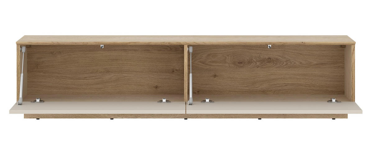LOWBOARD  in 160/37,6/35 cm  - Kaschmir/Eichefarben, Design, Holzwerkstoff (160/37,6/35cm) - Livetastic