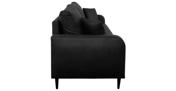 3-SITZER-SOFA in Lederlook Grau  - Schwarz/Grau, KONVENTIONELL, Holz/Textil (228/96/97cm) - Carryhome