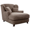 XXL-SESSEL - Taupe/Dunkelbraun, MODERN, Holzwerkstoff/Textil (109/104/145cm) - Sit & More