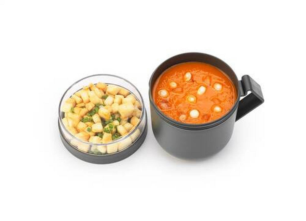 KRABIČKA NA OBĚD  plast 0,6 l - tmavě šedá, Basics, plast (11/13cm) - Brabantia