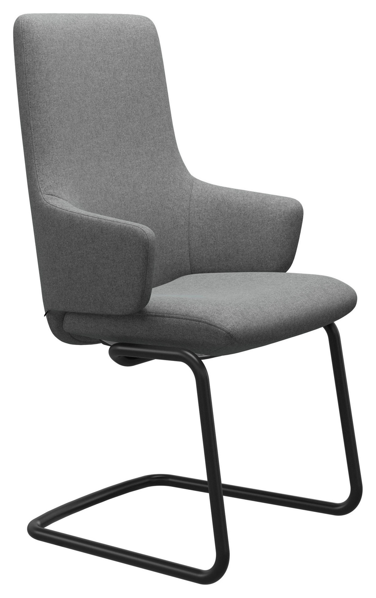 ARMLEHNSTUHL  in Aluminium Flachgewebe  - Hellgrau/Schwarz, Design, Textil/Metall (58/105/63cm) - Stressless