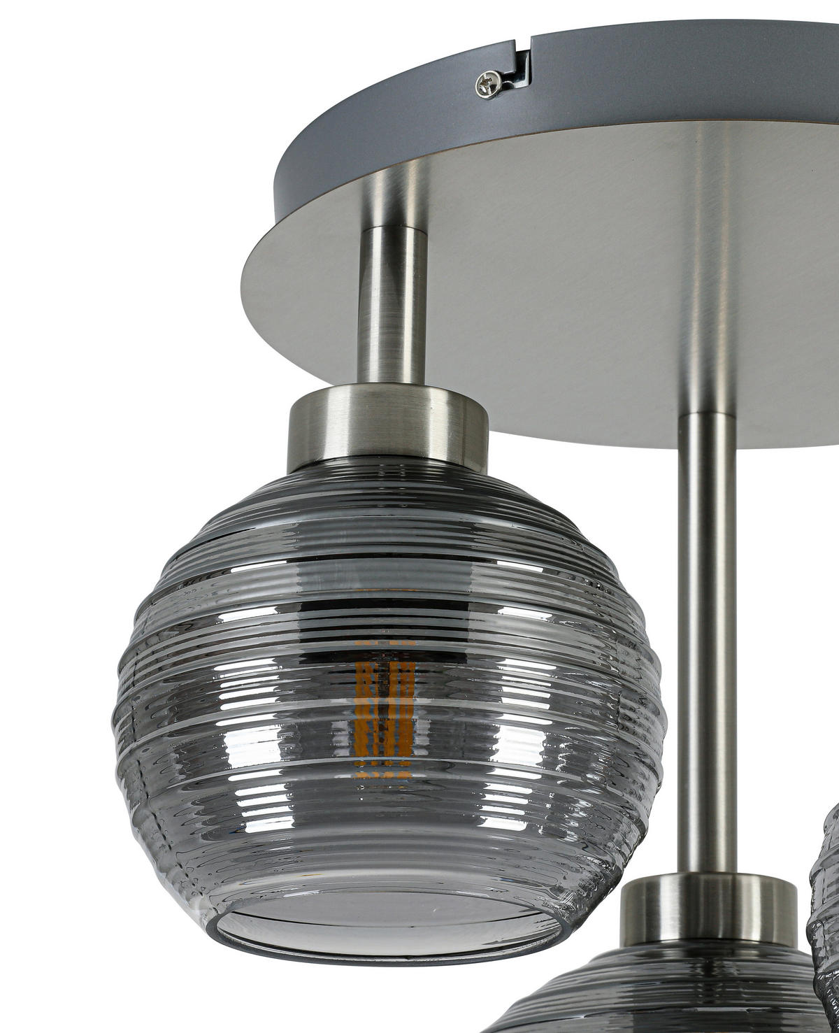 DECKENLEUCHTE  39,5/38,17 cm    - Chromfarben/Nickelfarben, Trend, Glas/Metall (39,5/38,17cm) - Collett's Monde
