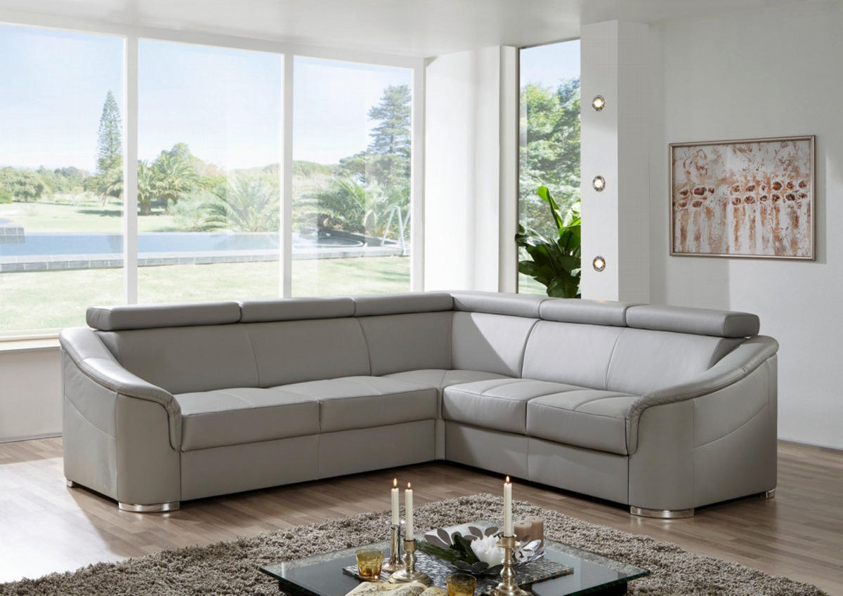 ÜLŐGARNITÚRA bőr  - króm, Basics, műanyag/bőr (268/83/248cm) - Andante