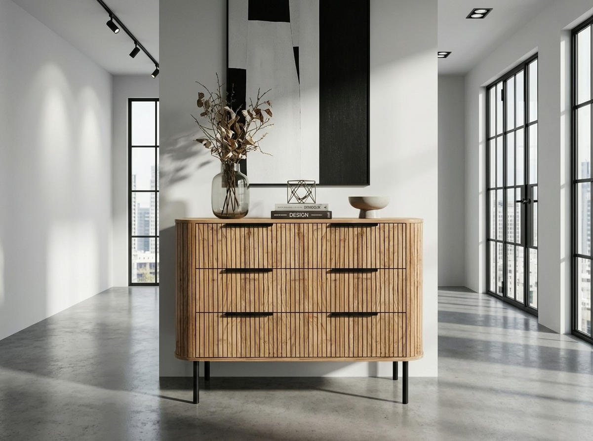 KOMMODE  in 103/80/45 cm  - Grau, KONVENTIONELL, Holz/Metall (103/80/45cm) - Livetastic