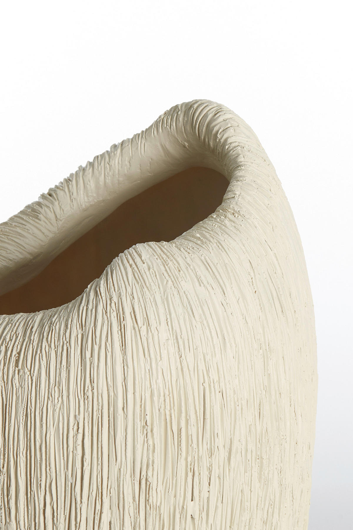 DEKOVASE  - Creme, Basics, Kunststoff/Stein (28/26,5/50cm) - Light & Living