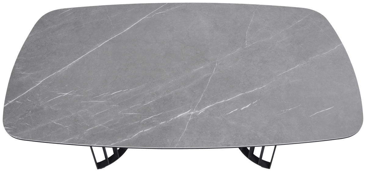 SOFFBORD i metall, glas, keramik 120/70/42 cm  - svart/grå, Design, metall/glas (120/70/42cm) - Novel