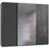 SCHWEBETÜRENSCHRANK in Graphitfarben, Grau  - Schwarz/Graphitfarben, Konventionell, Glas/Holzwerkstoff (250/216/65cm) - Stylife
