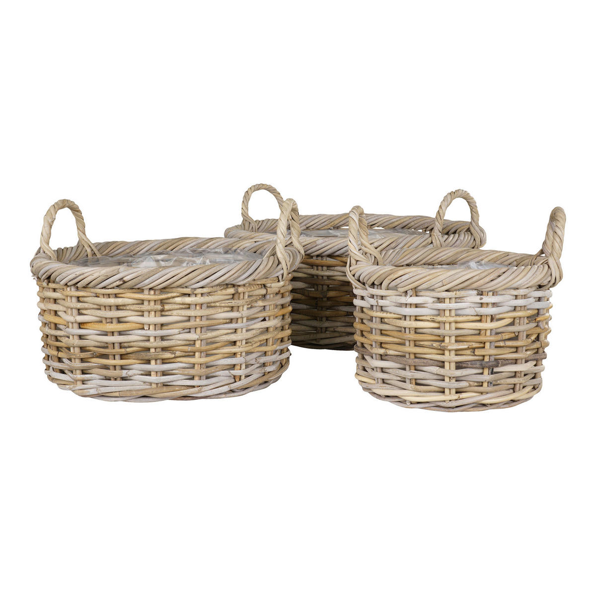 KORGSET - klar/ljusbrun, Basics, trä/plast (50/28/50cm) - Ambia Home