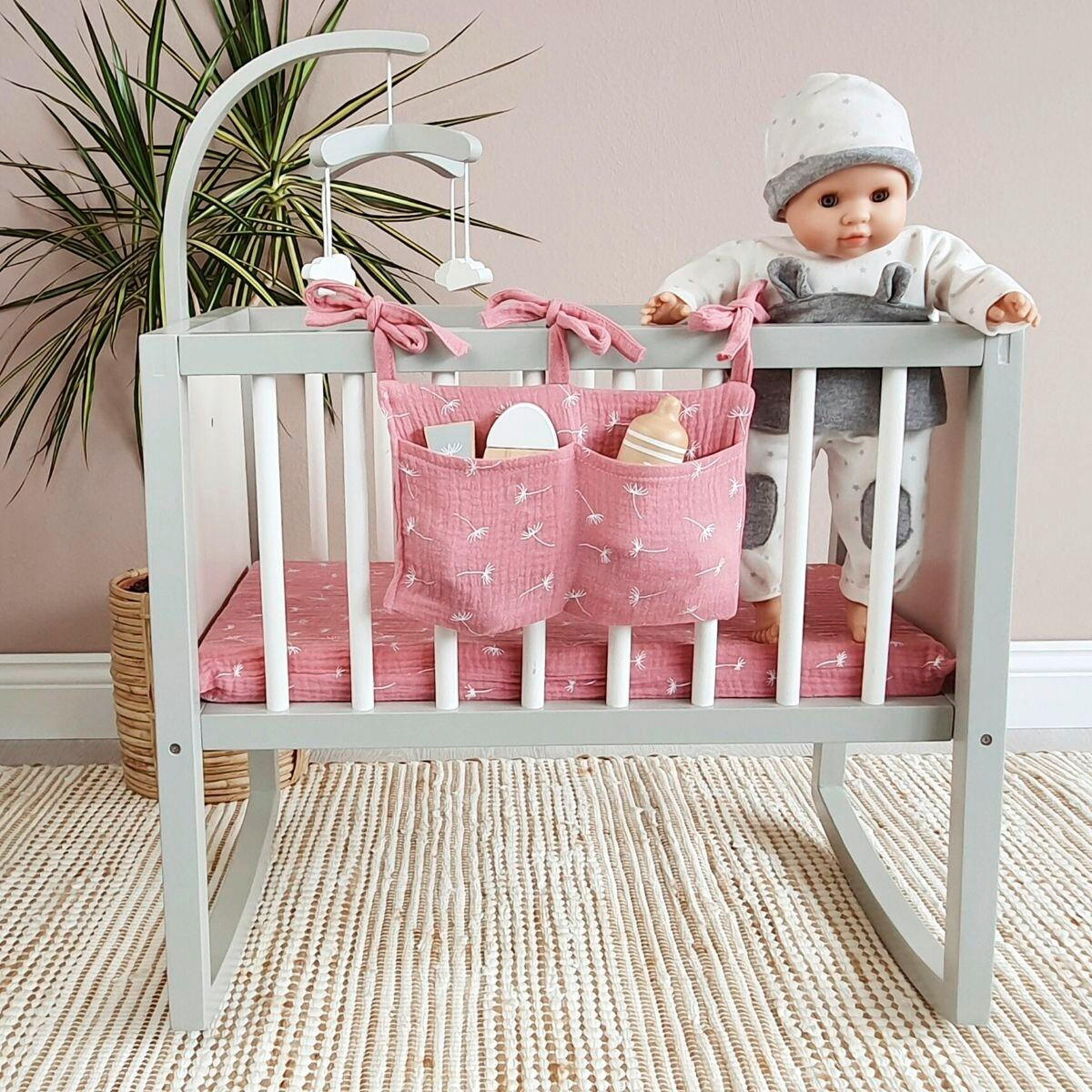 PUPPENWIEGE VIOLA  - Altrosa/Weiß, Basics, Holz/Holzwerkstoff (56/39/70cm) - MUSTERKIND