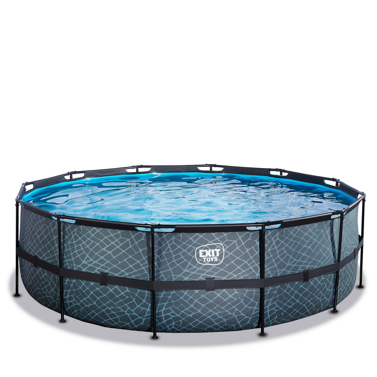 POOL SET 450/122 cm  - grå, Klassisk, plast (450/122cm) - EXIT Toys