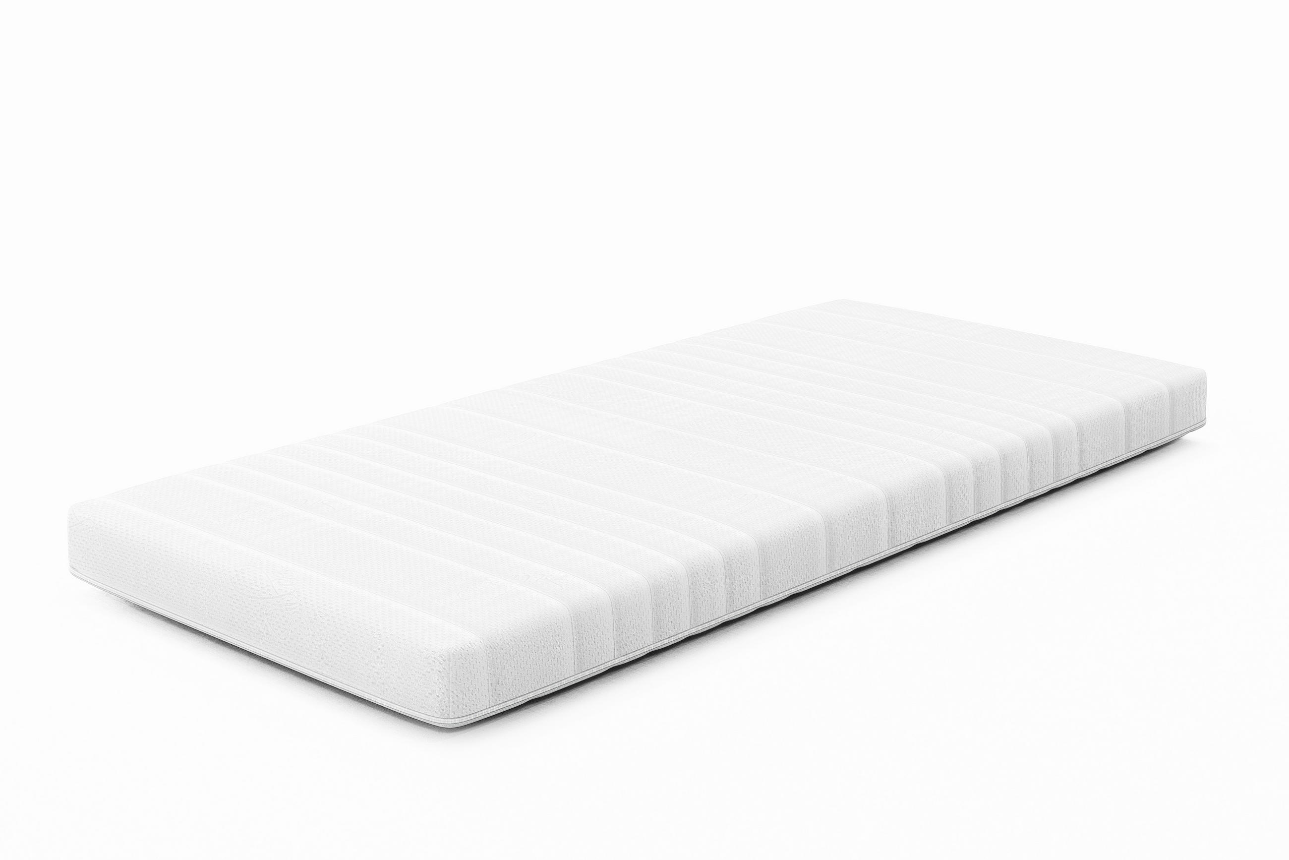 KOMFORTSCHAUMMATRATZE PINO, 120/200 cm, Höhe ca.: 10 cm, H2 = mittel,  - Weiß, Basics, Textil (120/200cm) - MID.YOU