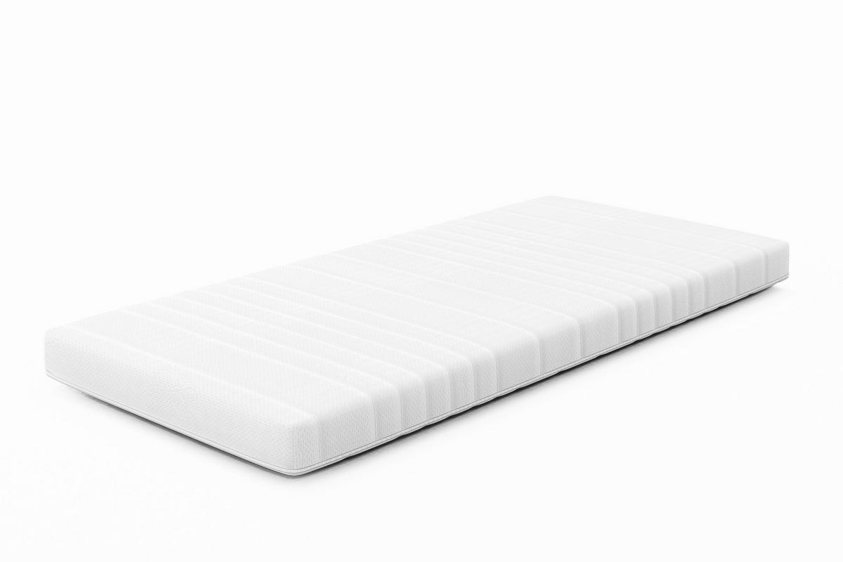 KOMFORTSCHAUMMATRATZE PINO, 120/200 cm, Höhe ca.: 10 cm, H2 = mittel,  - Weiß, Basics, Textil (120/200cm) - MID.YOU
